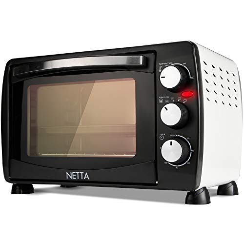 NETTA Mini Oven 18L Portable Electric Grill - Multi Cooking Function Grill and Bake - Adjustable Temperature Control…