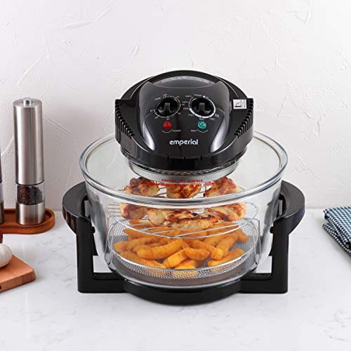 Emperial Premium Black 17L Halogen Convection Oven Cooker Air Fryer 1400W Includes Accessories Pack, Timer & Extender Ring Emperial Premium Black 17L Halogen Convection Oven Cooker Air Fryer 1400W Includes Accessories Pack, Timer & Extender Ring - Image 4