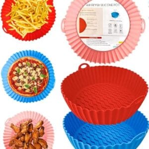 3-Pack Silicone Air Fryer liners 8.5 inch
