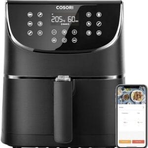 COSORI Smart WiFi Hot Air Fryer 5.5L XXL Fryer Hot Air Fryer Airfryer with APP Control, LED Touch Screen, 11 Programs, Preheat & Keep Warm, Shake Mode, 100 Recipe Book, Free, 1700W COSORI Smart WiFi Hot Air Fryer 5.5L XXL Fryer Hot Air Fryer Airfryer with APP Control, LED Touch Screen, 11 Programs, Preheat & Keep Warm, Shake Mode, 100 Recipe Book, Free, 1700W