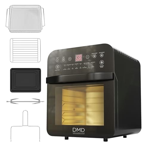 DMD® | 16-In-1 12L Digital Air Fryer Oven with Rapid Air Circulation, 60 Minute Timer, 1800W | Dehydrate, Bake, Rotisserie, Oil Free Healthy Eating DMDK1