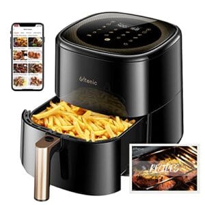 Ultenic Air Fryer, 6-in-1 Health Air Fryers with 2 Independent Frying Baskets, SYNC Cooking, XL Family Sized, App with 100+ Recipes, Dishwasher-Safe