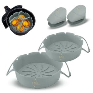 Waite Global Silicone Air Fryer Liners with Heat-proof Gloves