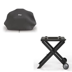 Ninja Woodfire Folding Grill Stand, Compatible with Ninja Woodfire Electric Outdoor BBQ Grill (OG700 Series) + Ninja Woodfire Grill Cover XSKCOVEREUUK, Black Ninja Woodfire Folding Grill Stand, Compatible with Ninja Woodfire Electric Outdoor BBQ Grill (OG700 Series) + Ninja Woodfire Grill Cover XSKCOVEREUUK, Black