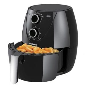 Daewoo Daewoo 4L Manual Air Fryer – Family Size Oil-Free Air Fryer with 80-200°C Temperature Control, 30-Minute Timer, Energy Efficient, Healthy Cooking, Compact Stylish Kitchen Appliance