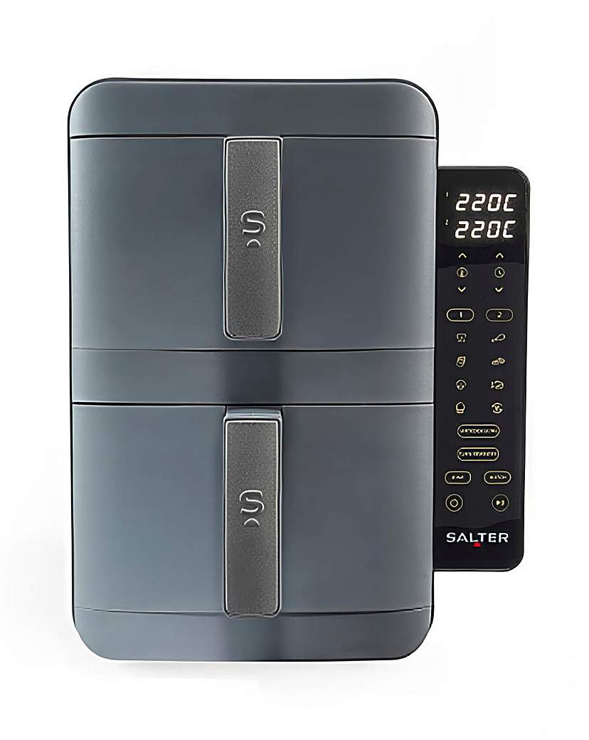 Salter Dual Air Fryer Grey - Salter