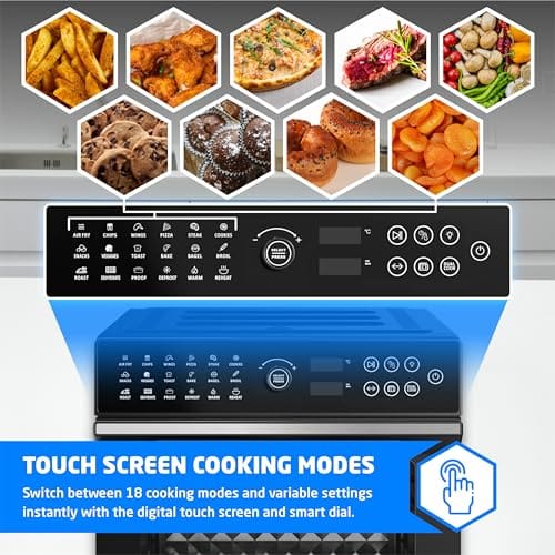 Bridge Pro 30 Litre Air Fryer Oven 1800W with Rotisserie Accessory Set - Extra Large Air Fryer for Family, 20 in 1 Dual Cook, Smart Dial, 360° Hot Air Circulation, Time & Temp Control, Fast Cooking Bridge Pro 30 Litre Air Fryer Oven 1800W with Rotisserie Accessory Set - Extra Large Air Fryer for Family, 20 in 1 Dual Cook, Smart Dial, 360° Hot Air Circulation, Time & Temp Control, Fast Cooking