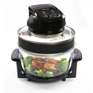 EMtronics EMHO17EXB 17 Litre Halogen Oven Air Fryer Cooker 1400W with 60 Minute Timer and Temperature Control - Black