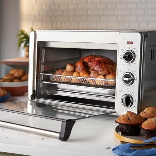 Russell Hobbs 20L Oven 5-in-1 Rapid Hot Air Fryer, Mini Oven, Grill, Toaster, Warming Function, Timer, Energy Saving, Pizza Diameter 30cm, Incs. Frying Basket, Baking Tray & Grill Rack, 26680 Russell Hobbs 20L Oven 5-in-1 Rapid Hot Air Fryer, Mini Oven, Grill, Toaster, Warming Function, Timer, Energy Saving, Pizza Diameter 30cm, Incs. Frying Basket, Baking Tray & Grill Rack, 26680